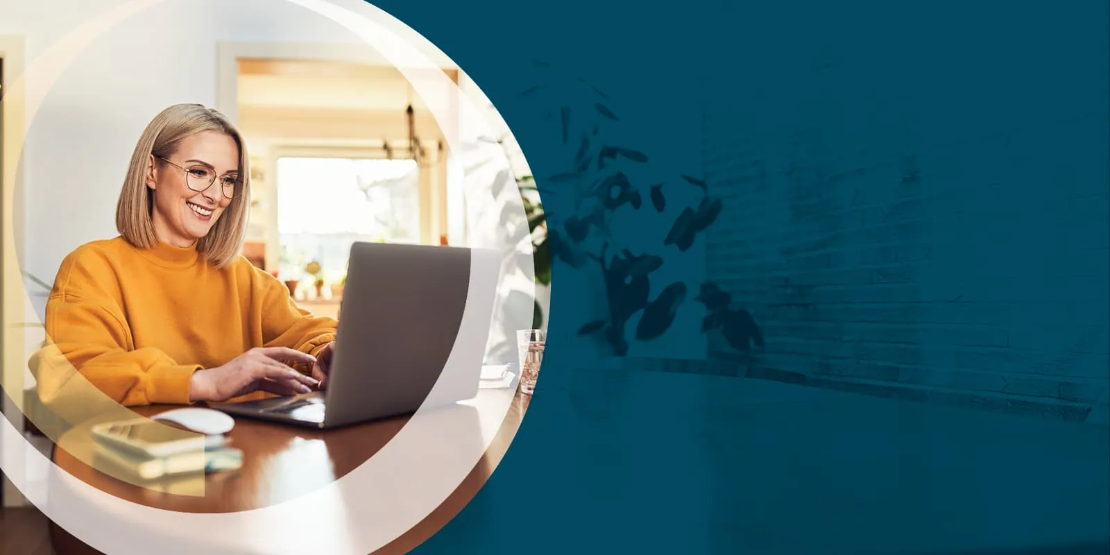 woman using computer