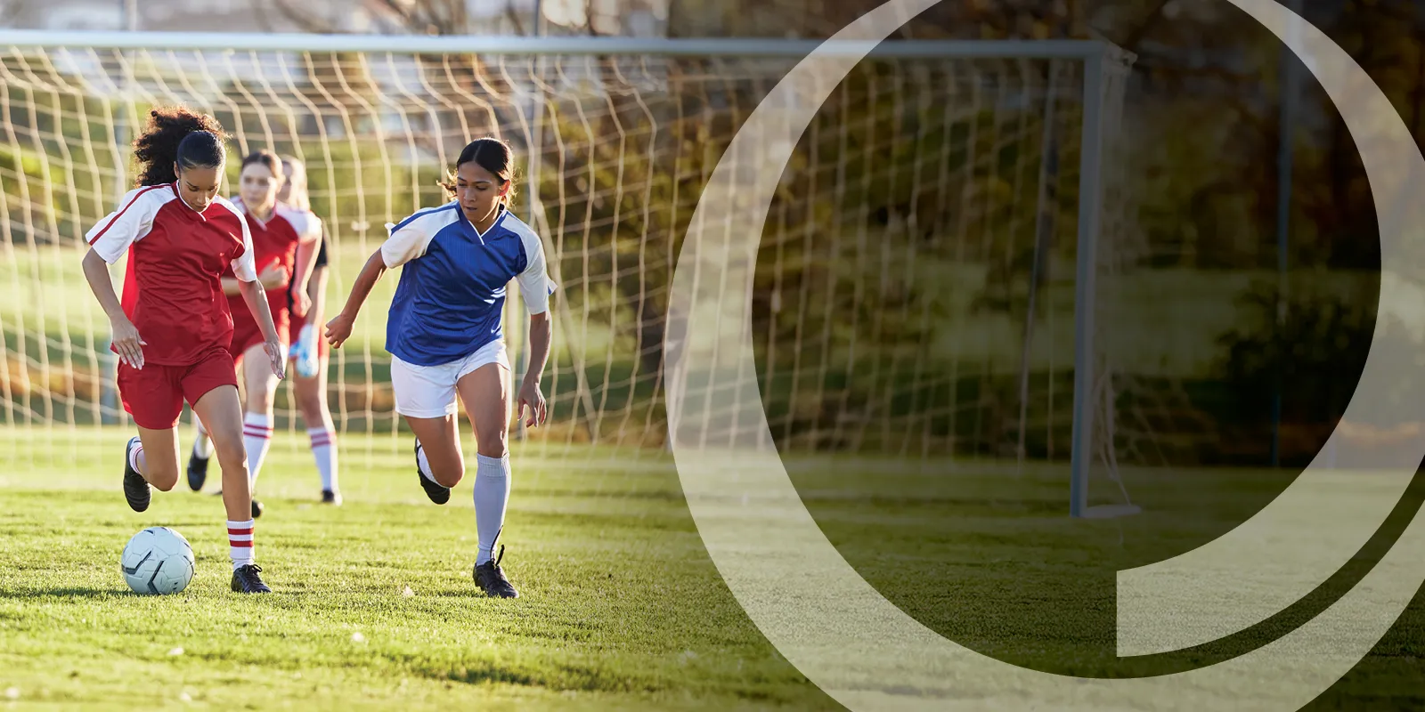 girls playing soccer