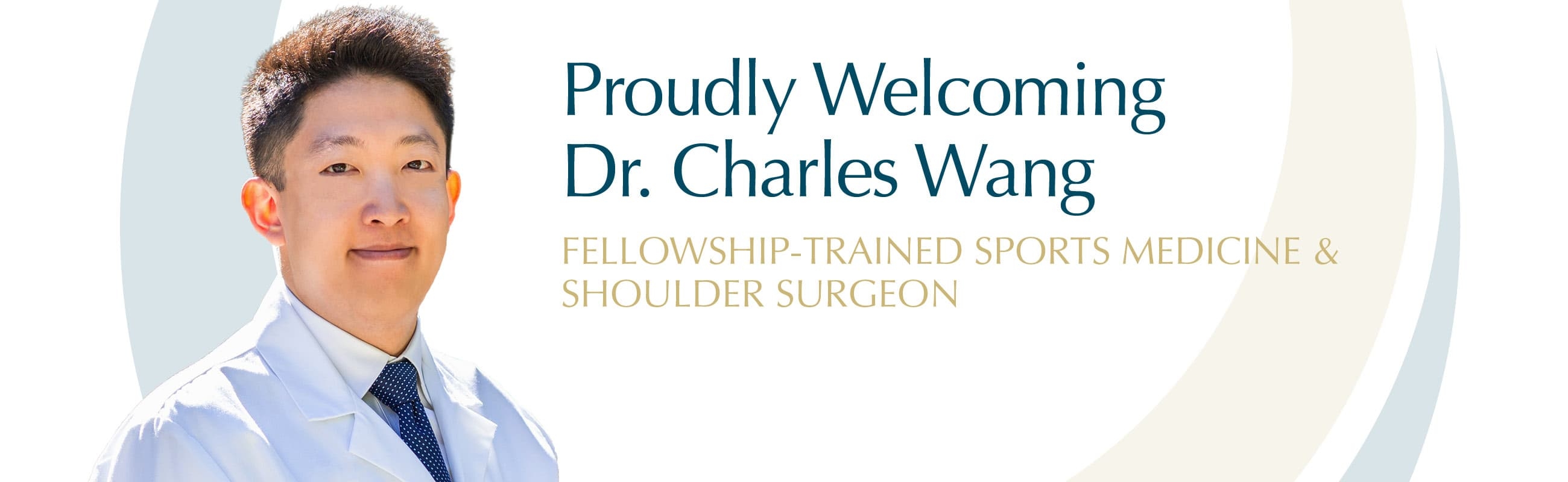 Proudly Welcoming Dr. Charles Wang