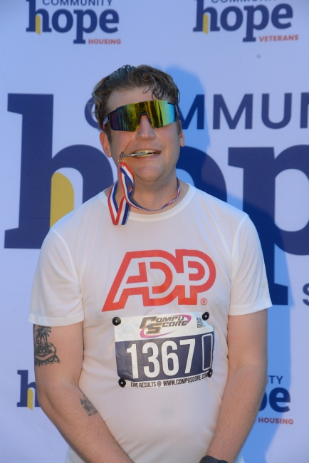 Photo of Donald with a medal