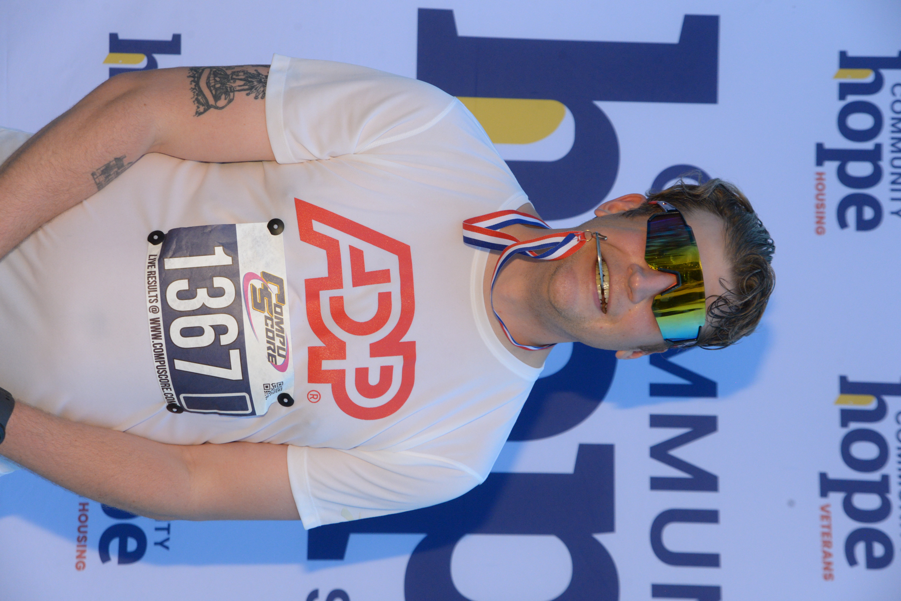 Photo of Donald with a medal